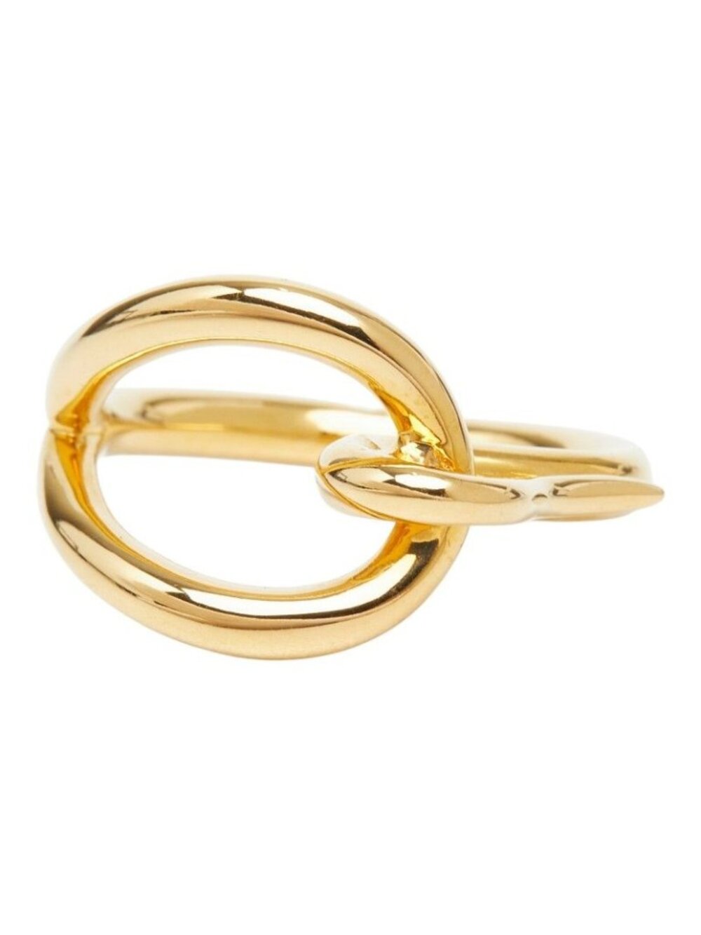 Hermes Jumbo Scarf Ring Gold Plated - Picture 3 of 6
